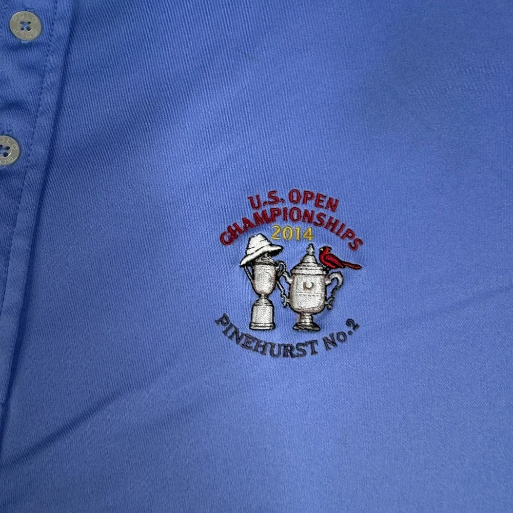 US Open Pinehurst Volunteer Shirt Mens Large Blue‎ Golf Polo Golf Ralph Lauren